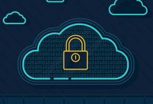 neon style cloud security illustration