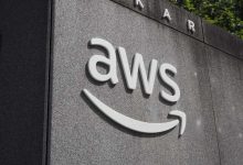 AWS logo on wall