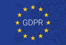 GDPR logo with he EU flag