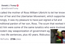 President Trump Pardons Silk Road Creator Ross Ulbricht After 11 Years in Prison